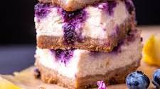 Vegan Lemon Blueberry Cheesecake Bars