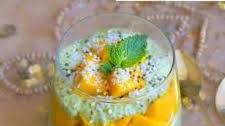 Vegan Mango Matcha Chia Pudding Recipe
