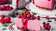 Vegan No-Bake Raspberry Cheesecake