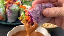 Vegan Summer Rolls with Peanut Hoisin Sauce