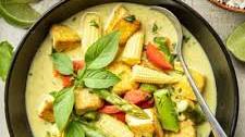 Vegan Thai Green Curry with Tofu & Veggies