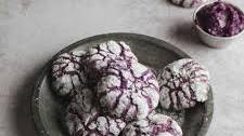 Vegan Ube Crinkle Cookies