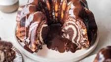 Vegan Zebra Bundt Cake (Vegan Marble Cake)