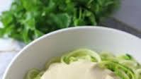 Vegan Zucchini Noodles with Alfredo Sauce