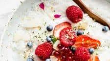 Vegan coconut rice pudding