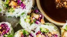 Vegan summer rolls with hoisin tofu