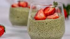 Veganer Matcha Chia Pudding