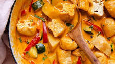 Vegetable Red Curry with Tofu Puffs