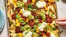 Vegetarian Chili Cheese Nachos
