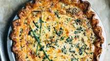 Vegetarian Chive and Cheddar Quiche