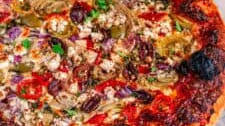 Vegetarian Greek Pizza