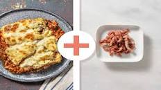 Welsh Rarebit Veggie Shepherd's Pie with Bacon Lardons with Lentils and Mushrooms
