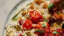 Whipped Garlic & Herb Tofu with Roasted Tomatoes