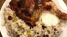 White Chicken Barbecue & Dirty Rice