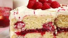 White Chocolate Raspberry Cake