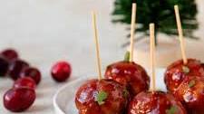 cranberry bbq ricotta meatballs