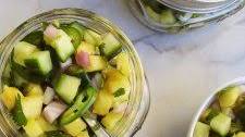 fresh pineapple-cucumber salsa