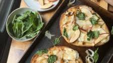 Apple, Brie, & Caramelized Onion Flatbreads