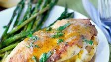 Apple-Cheddar Stuffed Chicken with Apple-Dijon Pan Sauce