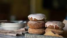 Apple Cider Baked Doughnuts with Maple Glaze