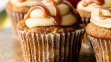 Apple Spice Cupcakes with Salted Caramel Frosting