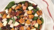 Autumn Spinach Salad with Apples, Bacon and Butternut Squash