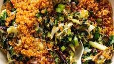 Baked Kale Salad with Crispy Quinoa