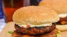 Barbecue Spice Pork Burger with Maple Bacon
