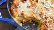 Bourbon Apple Pecan Bread Pudding