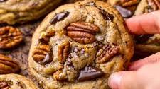 Brown Butter Bourbon Pecan Chocolate Chunk Cookies