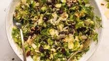 Brussels Salad with Spiced Maple Vinaigrette