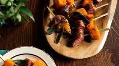 Butternut Squash and Sausage Skewers