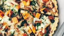 Butternut Squash Quiche with Cheese and Onions