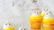 Candy Corn Ghost Cupcakes