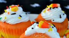 Candy Corn Halloween Cupcakes