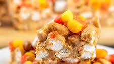 Candy Corn Marshmallow Squares