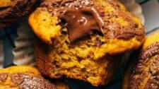 Chocolate Swirled Pumpkin Muffins