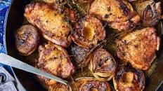 Cider-Braised Chicken With Apples, Onions & Thyme