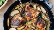 Cider-Braised Chicken with Caramelized Onions