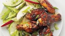 Cider-Glazed Chicken Wings with Apple Salad