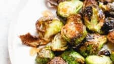 Crispy Brussels Sprouts with Maple Glaze (AIP, paleo, vegan)