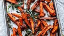 Deep-Fried Sweet Potato Fries with Tuscan Herbs