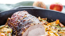 Easy One Pan Maple Glazed Pork with Apples and Onions