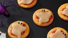 Easy RITZ Ghost Pizza Bites