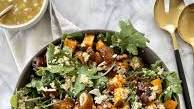 Fall Sweet Potato, Kale + Quinoa Salad with Maple Dijon Dressing