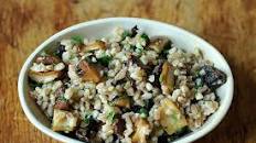 Farro Salad with Roasted Mushrooms and Parmesan