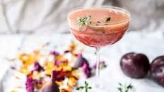 Fig Honey Thyme Prosecco Smash