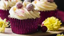 Fresh Cranberry Orange Cupcakes with Cream Cheese Frosting