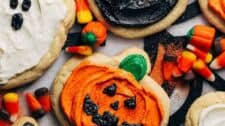 Frosted Halloween Sugar Cookies