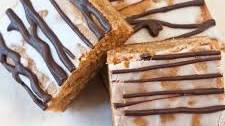Glazed Peanut Butter Bars with Chocolate Drizzle